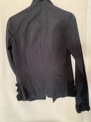Camisa Niza Arzaga Negra Volantes Talla L