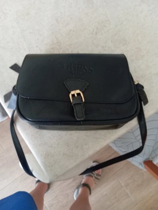 Bolso bandolera piel negro