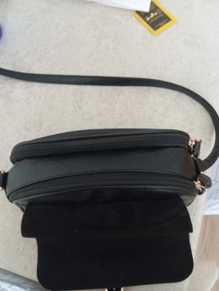 Bolso bandolera piel negro