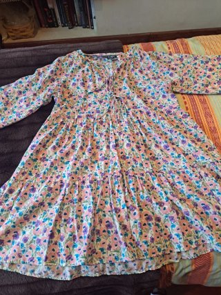 Vestido Wild Pony floral rosa y morado