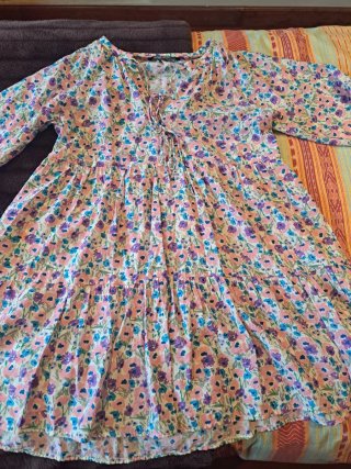 Vestido Wild Pony floral rosa y morado