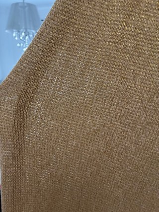 Vestido crema talla única con boquetes