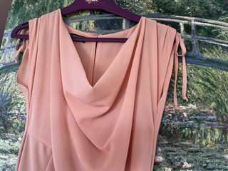 Vestido elegante rosa palo talla S