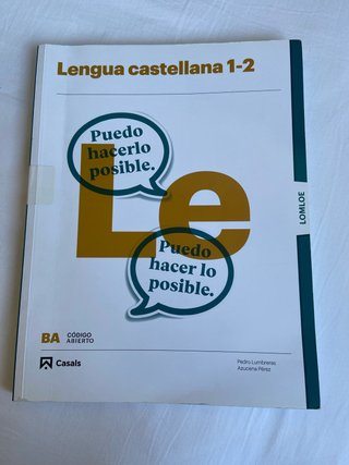 Libro de Lengua Castellana para 1-2 BA