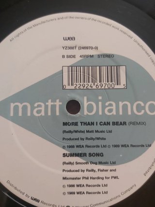 Disco Vinilo Matt Bianco Say its not too late