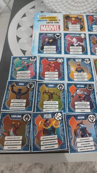 Carte gioco Marvel Super Eroi