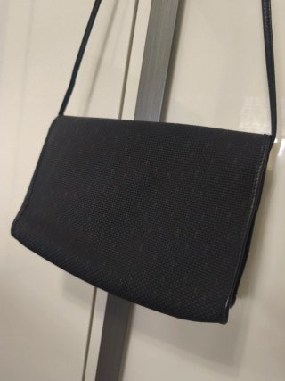 Tracolla Yves Saint Laurent blu e oro