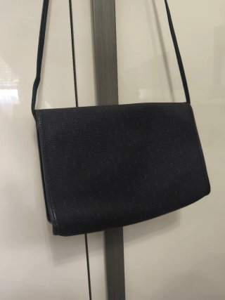 Tracolla Yves Saint Laurent blu e oro