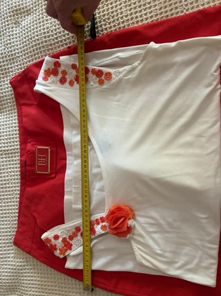 Conjunto Pedro del Hierro blanco naranja .