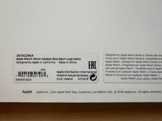 Apple Watch 40mm. Alaskan Blue Sport Loop