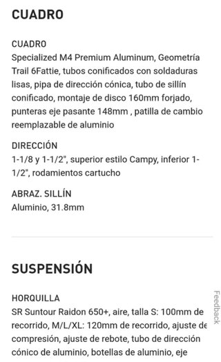 Specialized Fuse Comp Talla M