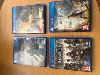 4 Juegos PS4 Assassin's Creed (Origins, Odyssey, E