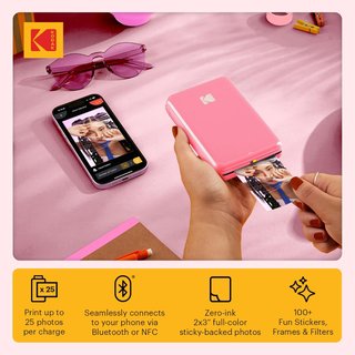 Impresora Fotos Kodak Step Rosa ZINK