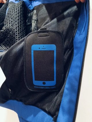 Chaqueta de moto azul hombre