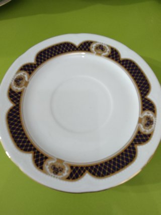 Vajilla Vintage Porcelana Azul cobalto y Blanco
