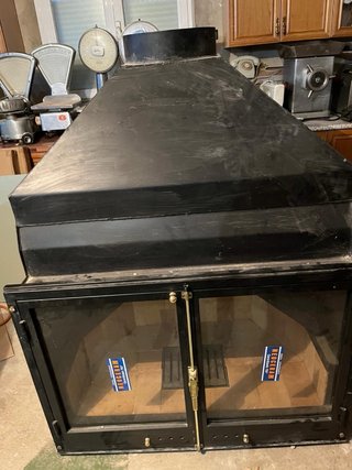 Hogar Chimenea Leña Doble Puerta 110cm