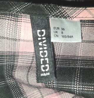 Vestido cuadros rosa y negro Talla XS