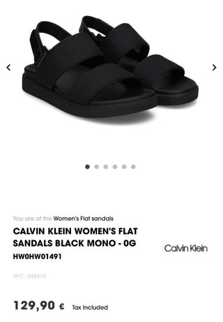 Sandalias Calvin Klein Negras Talla 38