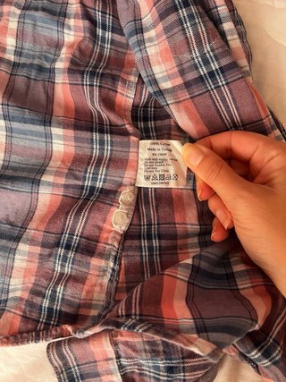 Camisa Jack Wills cuadros rosa y azul Talla XS
