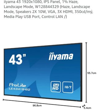 Pantalla iiyama ProLite LE4341S-B2 43 Full HD
