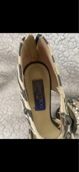 Zapatos Jimmy Choo Zebra Beige/Negro