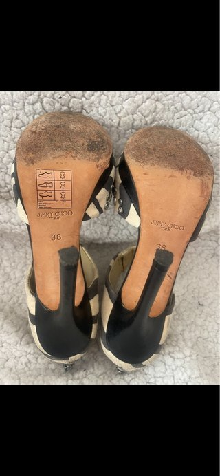Zapatos Jimmy Choo Zebra Beige/Negro