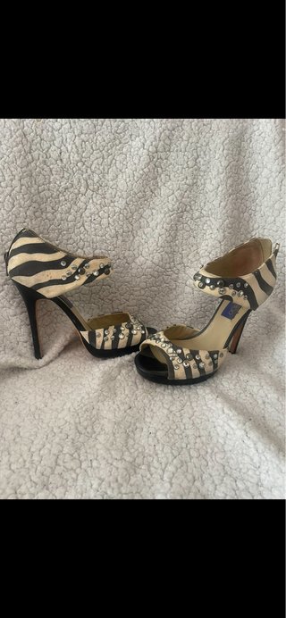 Zapatos Jimmy Choo Zebra Beige/Negro