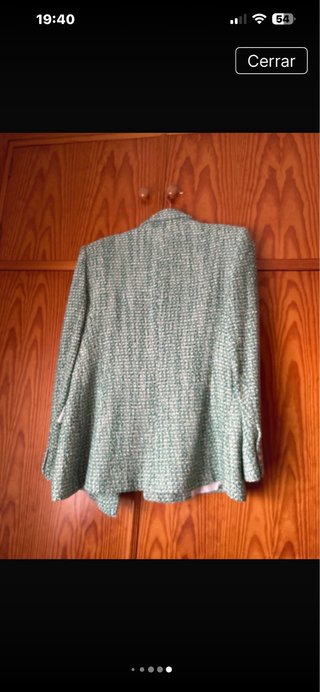 Chaqueta Zara Estructura Verde Talla XL
