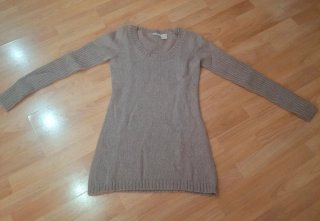 Jersey largo punto beige talla única