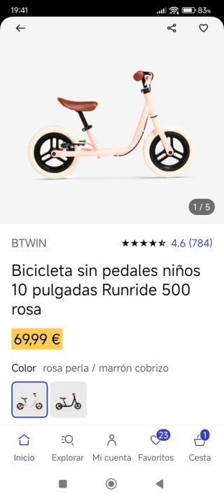 Bici senza pedali per bambini blu