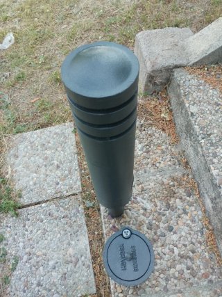 Bolardo extraíble gris