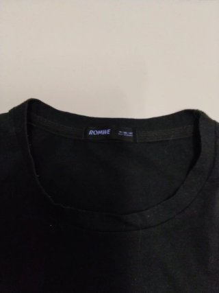 Camiseta negra con estampado japonés Talla M