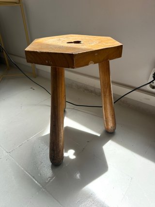 Taburete hexagonal vintage mid century años 50
