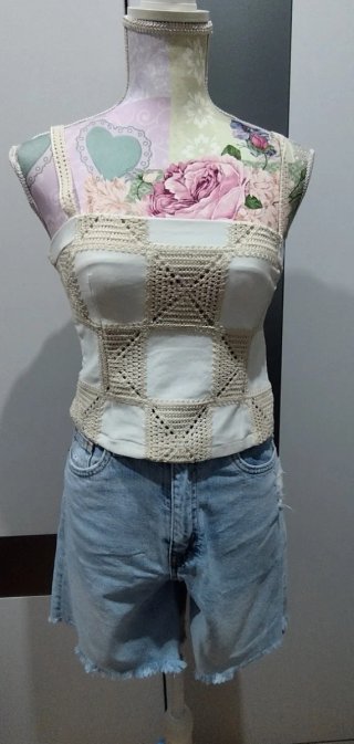 Top patchwork crochet Zara.