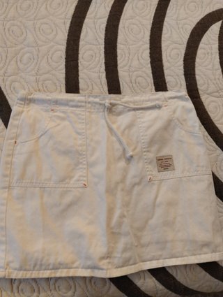 Mini faldas pantalón vaquera blanca