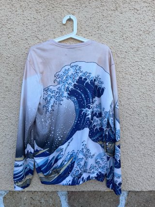 Sudadera con estampado de olas