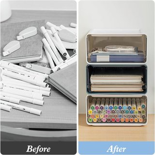 Organizador Escritorio 3 Cajones Acrílico