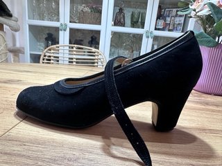 Zapatos Sevillanas Ante Negro Talla 39