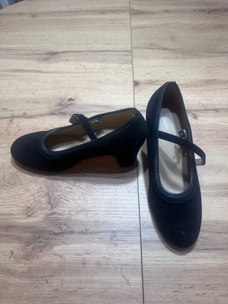 Zapatos Sevillanas Ante Negro Talla 39