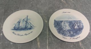 2 Piatti Decorativi Nautici Blu