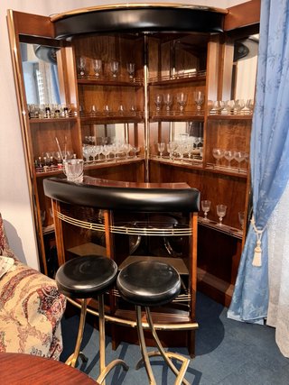 Mini Bar Vintage Madera y Piel