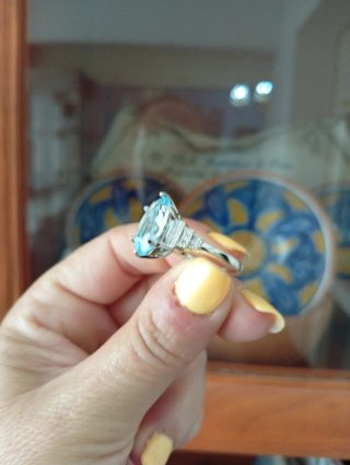 Anillo Aguamarina Ovalada