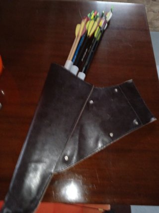 Conjunto Arquero Cuero Flechas