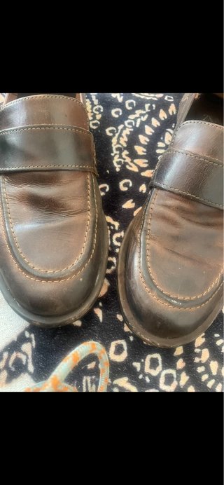 Mocasines Zara Piel Marrones Talla 38