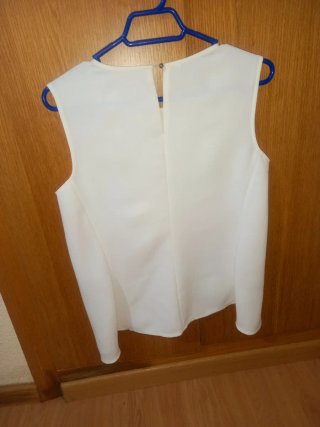 Camisa sin mangas blanca talla única