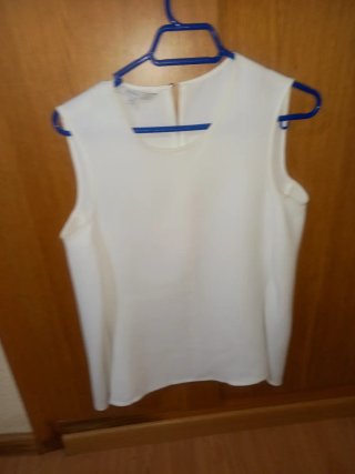 Camisa sin mangas blanca talla única