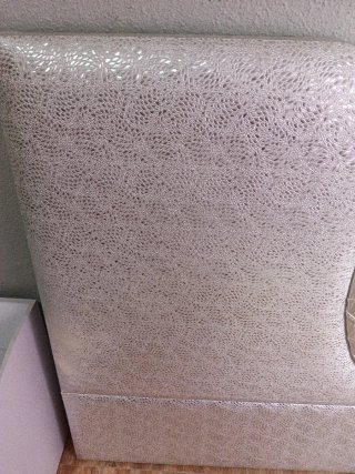 Cabecero de cama 150cm beige y plata