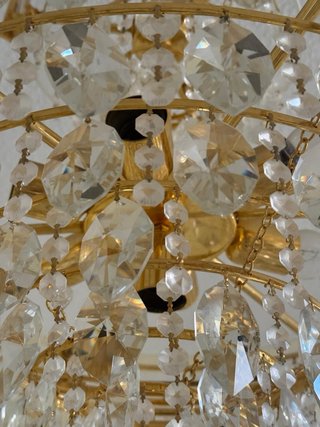 Lámparas de techo cristal y dorado estilo Regency