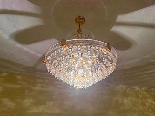 Lámparas de techo cristal y dorado estilo Regency