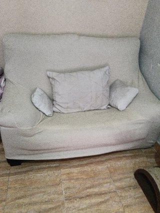 Sofá de 2 plazas tela beige